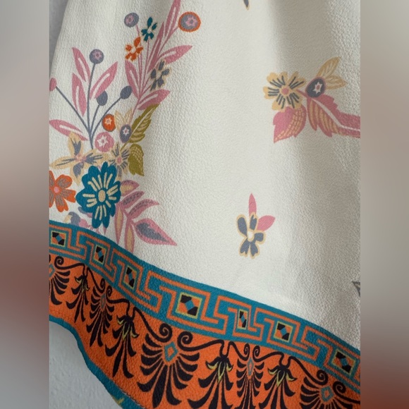 Flying Tomato Boho Floral Greek Key Shorts Size Large Festival Retro Indie - Picture 5 of 9